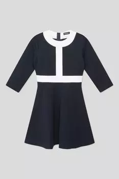 Платье трикотажное с контрастными деталями Silver Spoon