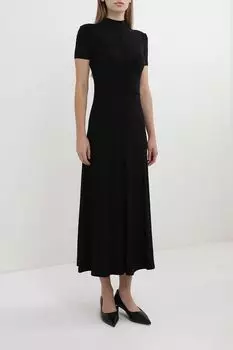 Платье трикотажное с коротким рукавом и воротником стойкой Desigual