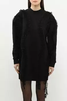 Платье трикотажное с отделкой рюшами TWINSET