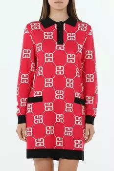 Платье трикотажное с отложным воротником BELUCCI