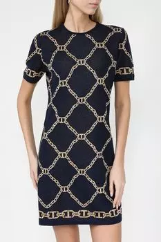 Платье трикотажное с принтом TWINSET