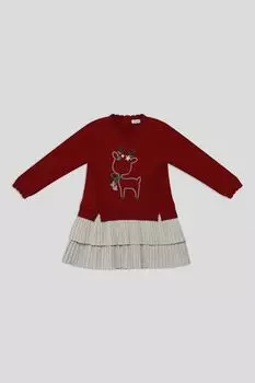 Платье трикотажное с юбкой в складку Mayoral