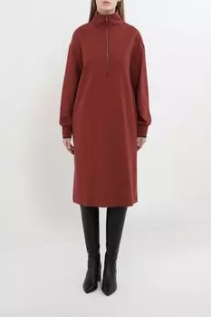 Платье трикотажное с воротником на молнии Auranna