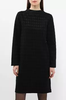 Платье трикотажное узором гусиная лапка Comma