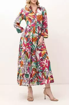 Платье-туника хлопковое с принтом FABRETTI