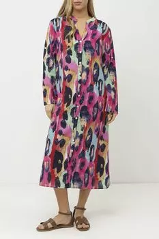 Платье-туника хлопковое с принтом FABRETTI