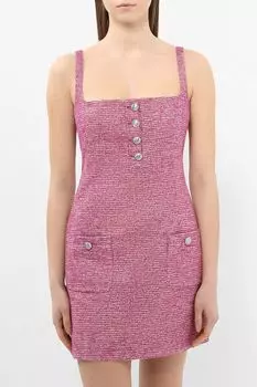 Платье твидовое на лямках с карманами BELUCCI