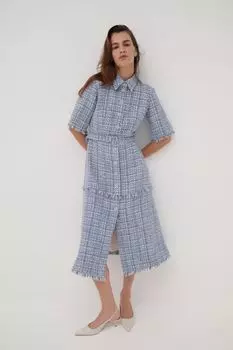 Платье твидовое с коротким рукавом Akhmadullina Dreams