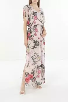 Платье v-вырезом с принтом Comma