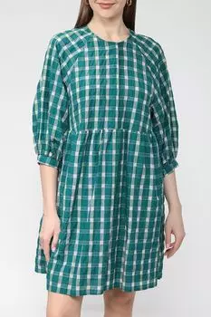 Платье в клетку с рукавами-фонариками Marc O'Polo Denim