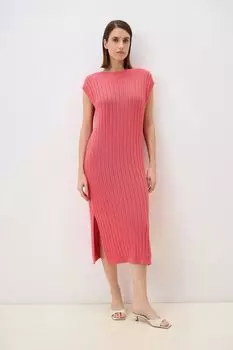 Платье вязаное без рукавов текстурное с разрезами Marhatter