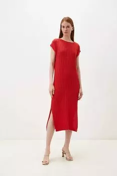 Платье вязаное без рукавов текстурное с разрезами Marhatter