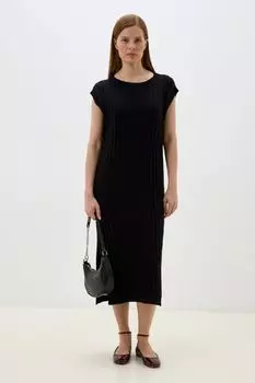 Платье вязаное без рукавов текстурное с разрезами Marhatter