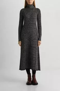 Платье вязаное из смесовой шерсти с высоким воротником SABRINA SCALA
