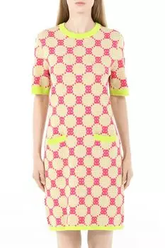 Платье вязаное с принтом BELUCCI