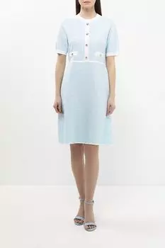 Платье вязаное с пышным рукавом приталенное BELUCCI