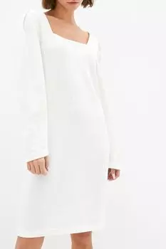 Платье вязаное с пышными рукавами и вырезом KSI KSI