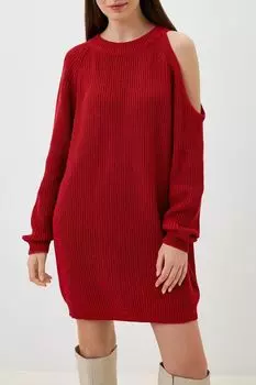 Платье вязаное с вырезом на плече KSI KSI