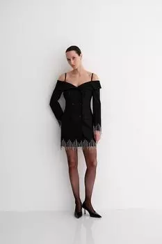 Платье жакет с декольте со стразами LAROOM