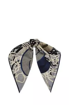 Платок из шелка и шерсти с принтом ELEGANZZA