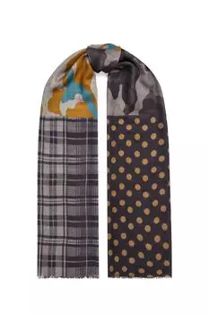 Платок из шерсти и кашемира с принтом ELEGANZZA