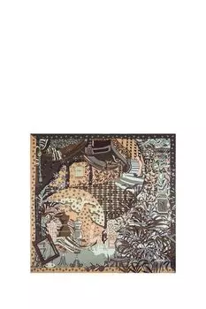 Платок из шерсти и шелка с принтом ELEGANZZA
