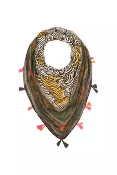 Платок из смесового хлопка с принтом Mellizos