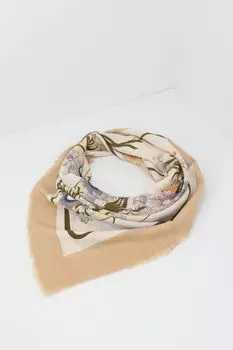 Платок из смесовой шерсти с принтом Auranna