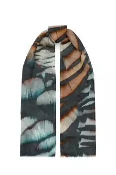 Платок из смесовой шерсти с принтом ELEGANZZA