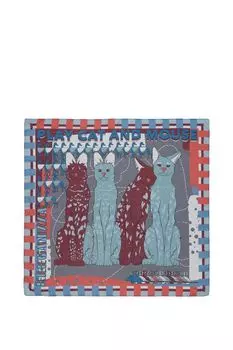 Платок с добавлением шелка с принтом ELEGANZZA