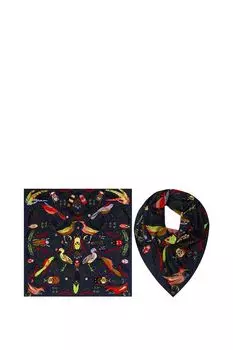 Платок с добавлением шелка с принтом Mellizos