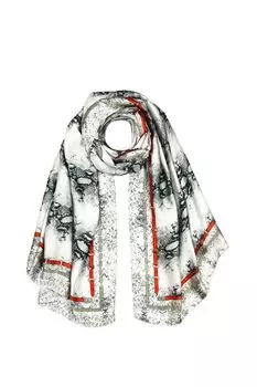 Платок с добавлением шелка с принтом Mellizos