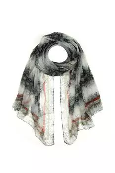 Платок с добавлением шелка с принтом Mellizos