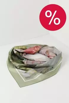 Платок с принтом Пионы ARTOGRAPH