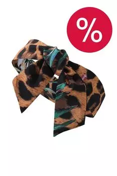 Платок шелковый Леопард с цветами ARTOGRAPH