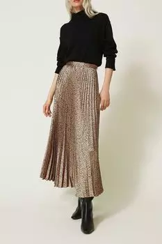 Плиссированная юбка с анималистичным принтом TWINSET