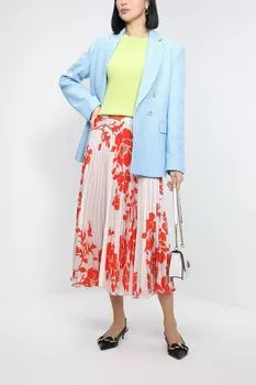 Плиссированная юбка с принтом Perspective