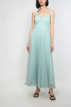 Плиссированное платье миди с кружевом TWINSET