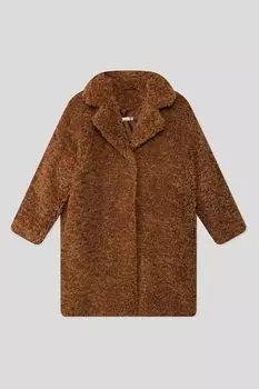 Плюшевое однобортное пальто Андерсен