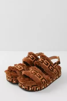 Плюшевые сандалии с меховой отделкой Guess