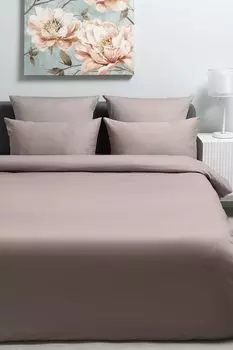 Пододеяльник хлопковый на пуговицах Melange Mokko 21maison