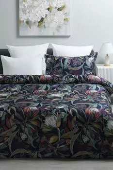 Пододеяльник хлопковый с принтом Protea Dark COINCASA