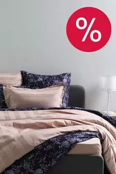 Пододеяльник из сатина с жаккардовой полосой Suite Stripe 21maison