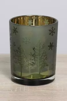 Подсвечник декоративный с принтом Снежинки COSY @ HOME