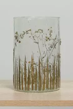 Подсвечник стеклянный с принтом Colour bomb Kersten