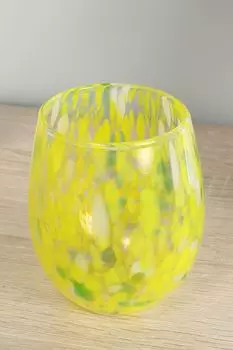 Подсвечник стеклянный с принтом Kersten