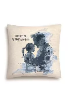 Подушка декоративная из гобелена с принтом Моя семья Le Gobelin