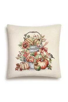 Подушка декоративная из гобелена с принтом Тыквы и подсолнухи Le Gobelin