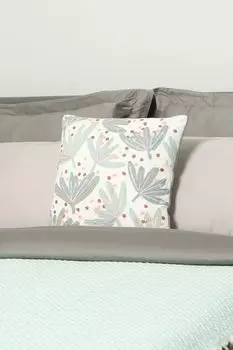 Подушка декоративная с аппликациями и вышивкой Palme Dots Pink COINCASA