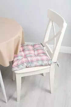 Подушка на стул в клетку COINCASA